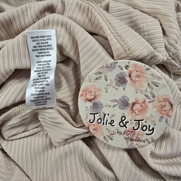 Jolie Joy Midi Dress Womens 3X Plus Beige Bodycon 2 Piece Bandeau Ribbed Stretch - Picture 8 of 8